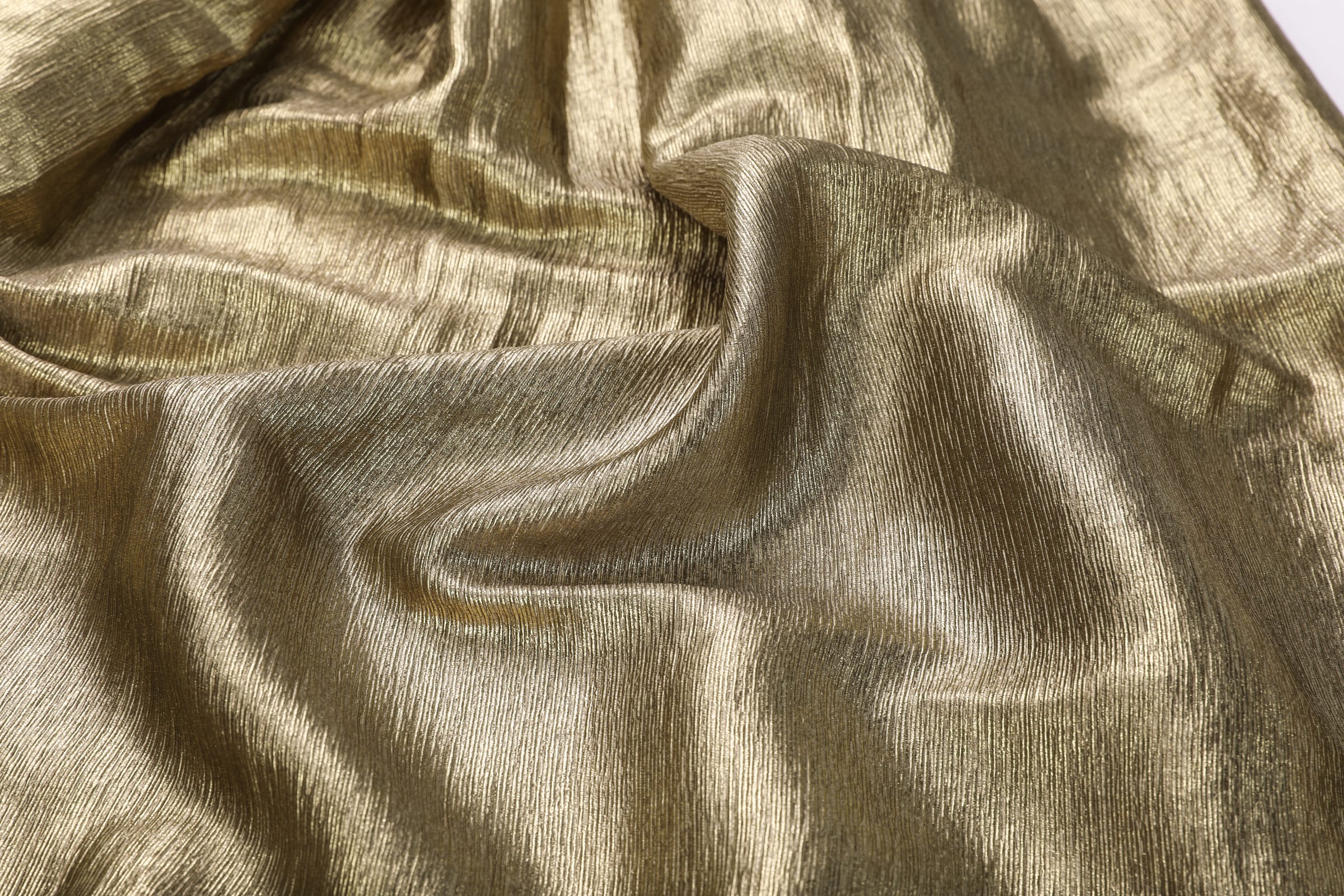 Gold Pleated Wide-Leg Trousers - image 6