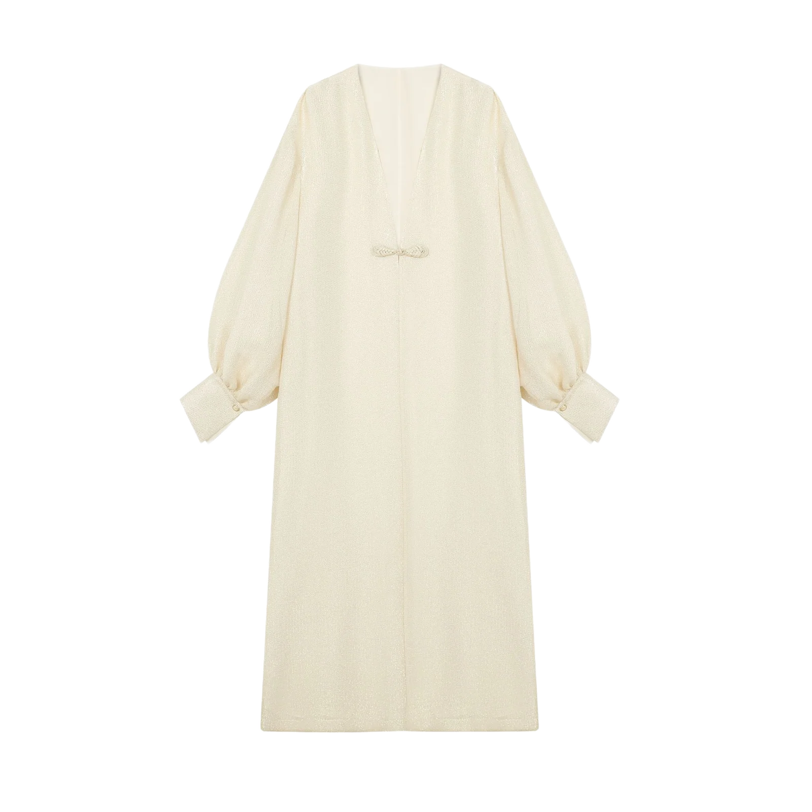 Gilded Diamond Mesh Abaya Coat - image 1