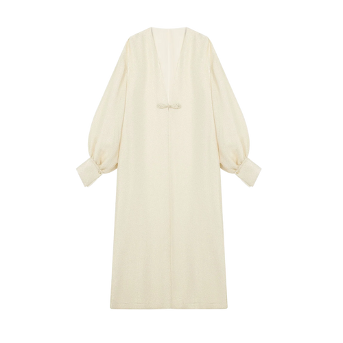 Gilded Diamond Mesh Abaya Coat - image 1