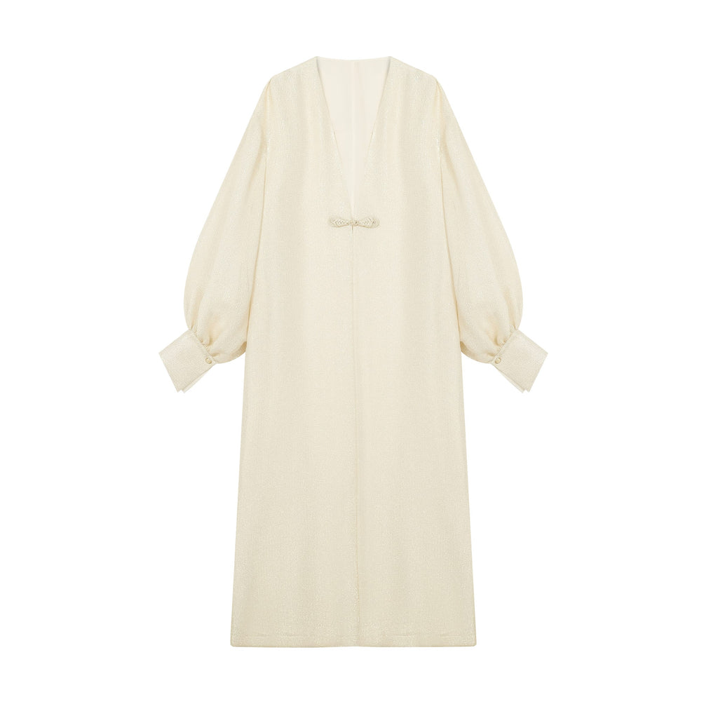 Gilded Diamond Mesh Abaya Coat - image 2