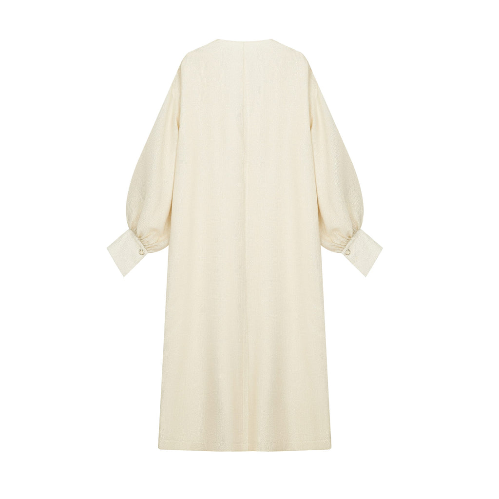 Gilded Diamond Mesh Abaya Coat - image 3