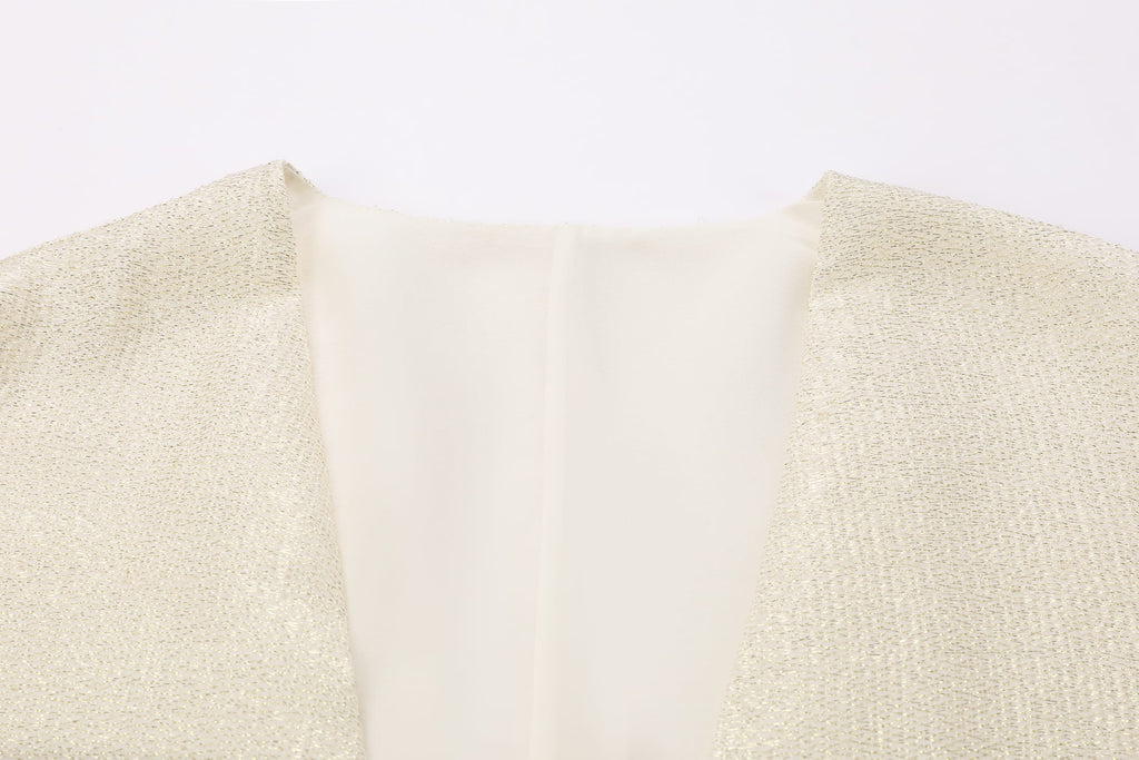 Gilded Diamond Mesh Abaya Coat - image 4
