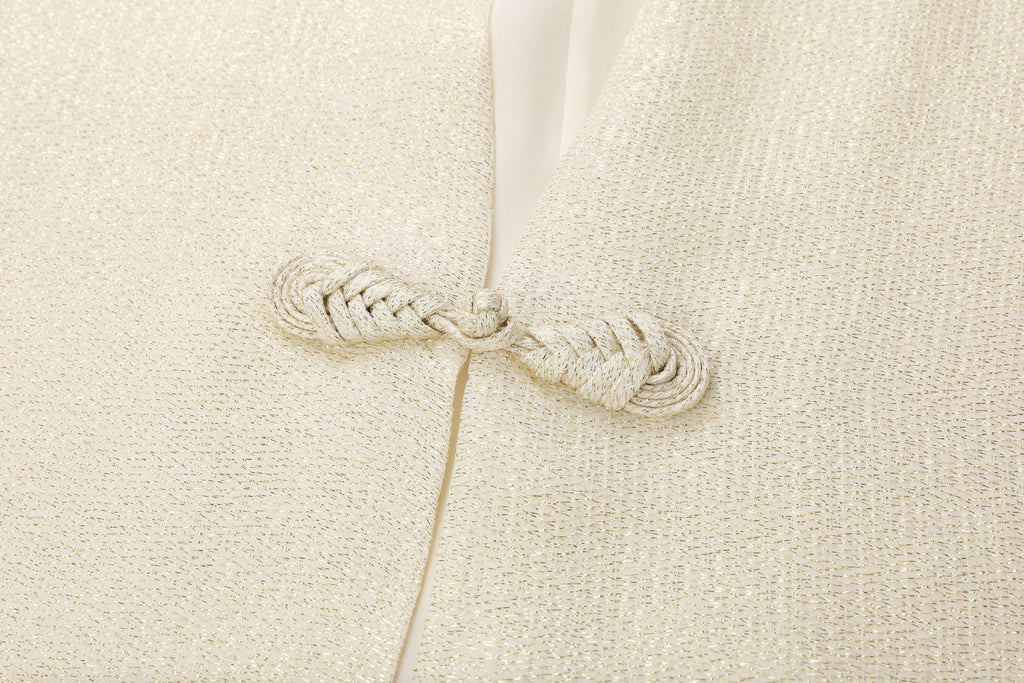 Gilded Diamond Mesh Abaya Coat - image 5