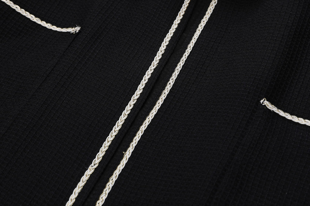 Waffle-Weave Duster Abaya Black - image 5