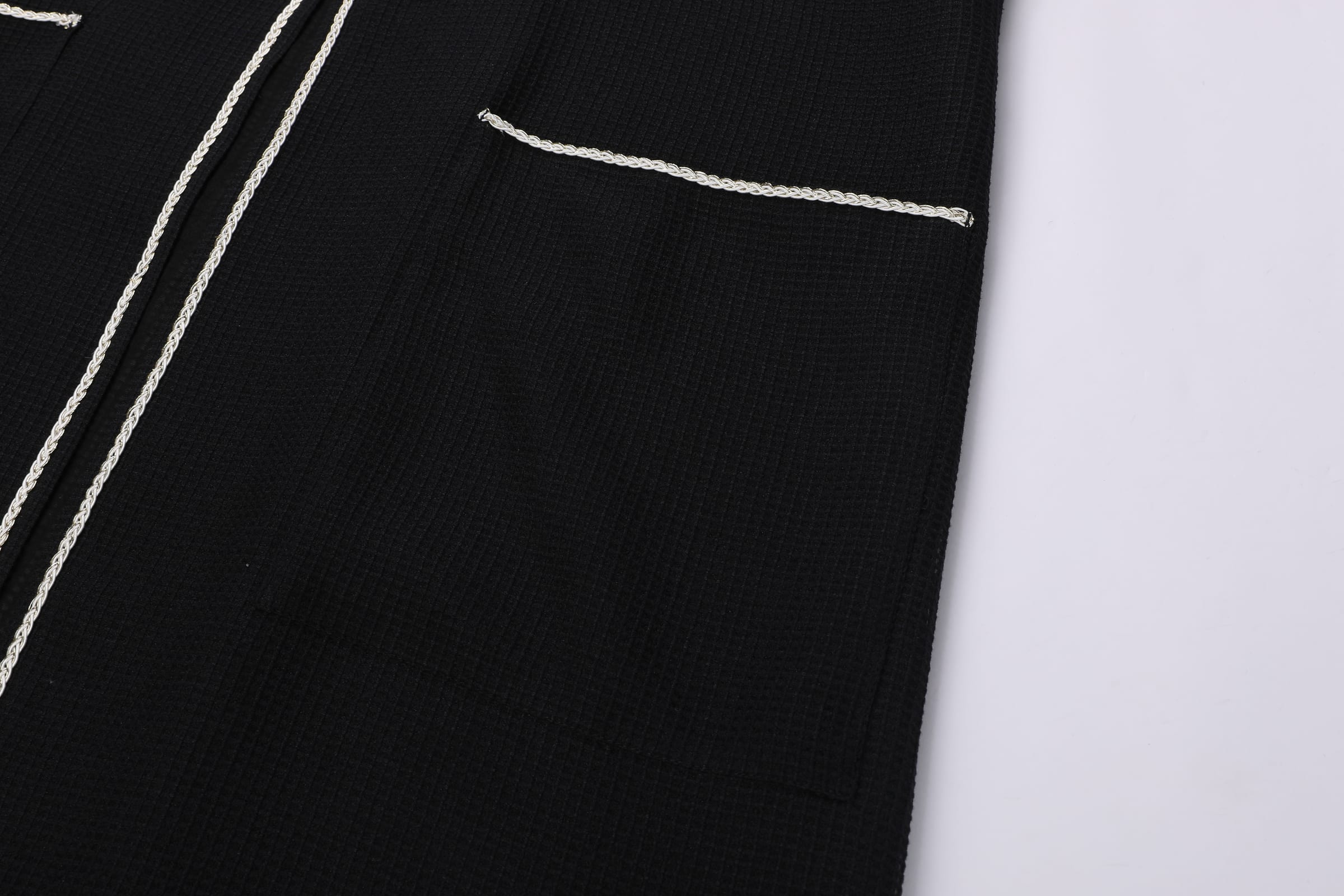 Waffle-Weave Duster Abaya Black - image 6