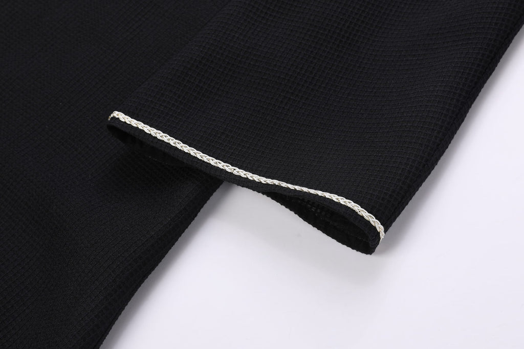 Waffle-Weave Duster Abaya Black - image 7
