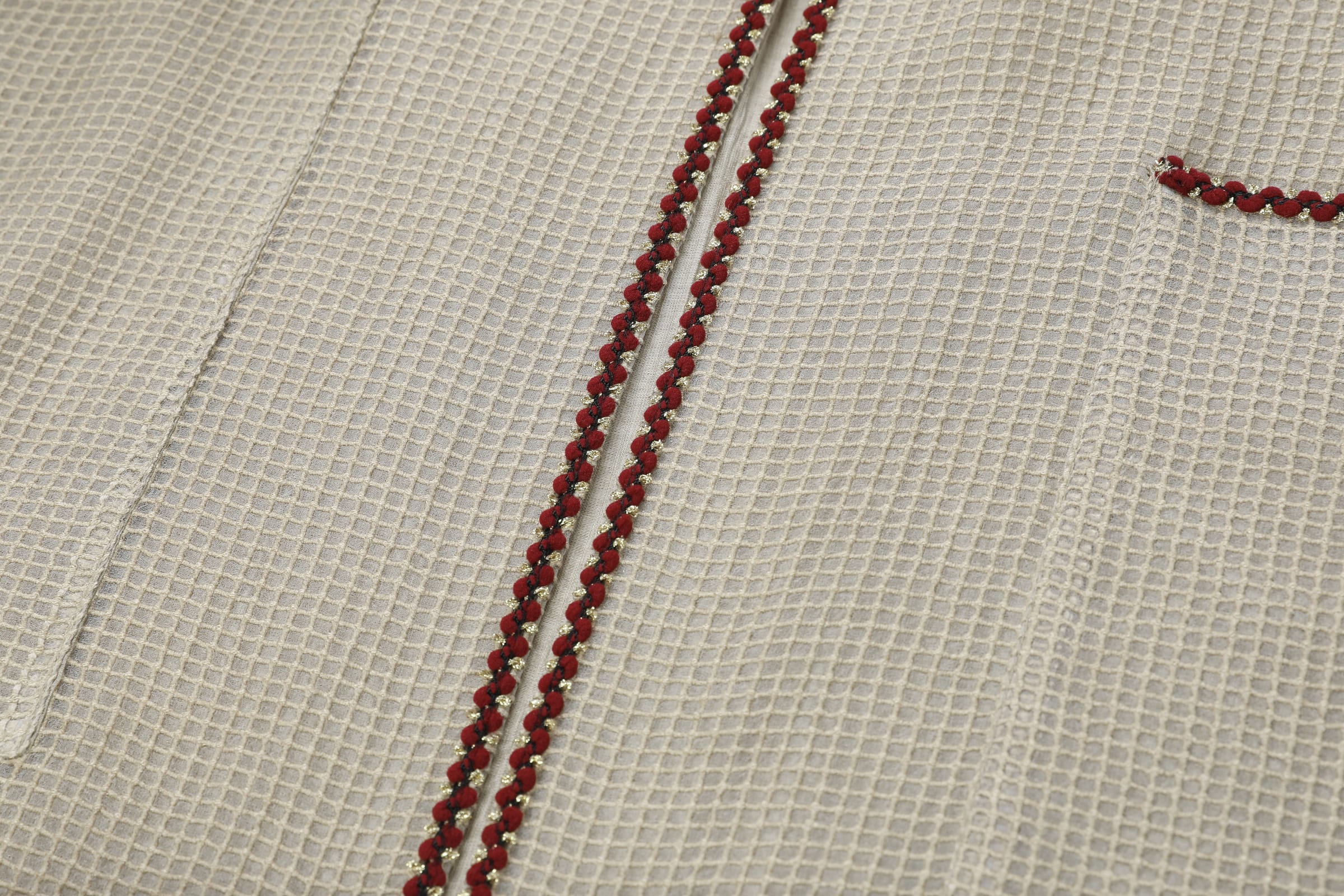 Waffle-Weave Duster Abaya Light Mocha - image 5