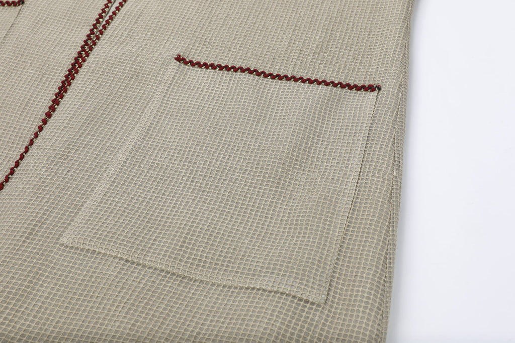 Waffle-Weave Duster Abaya Light Mocha - image 6