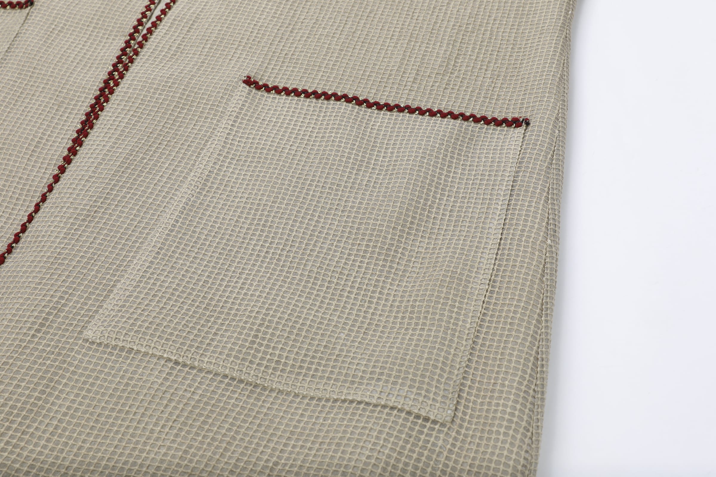Waffle-Weave Duster Abaya Light Mocha - image 6