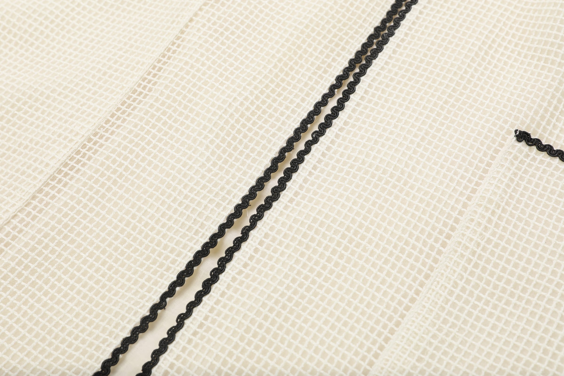 Waffle-Weave Duster Abaya Ivory - image 6