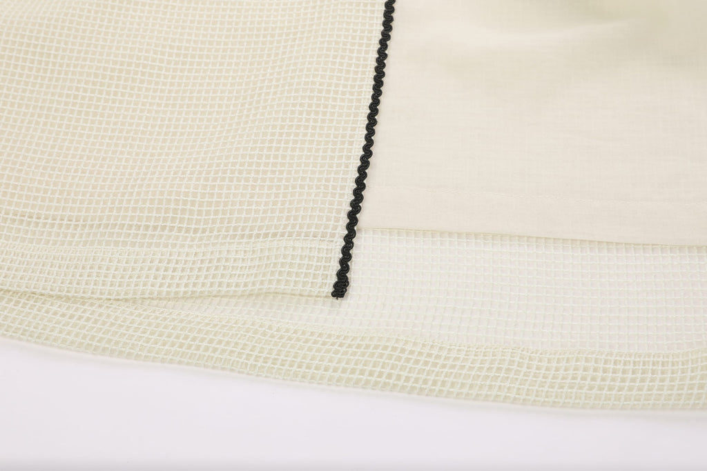 Waffle-Weave Duster Abaya Ivory - image 8