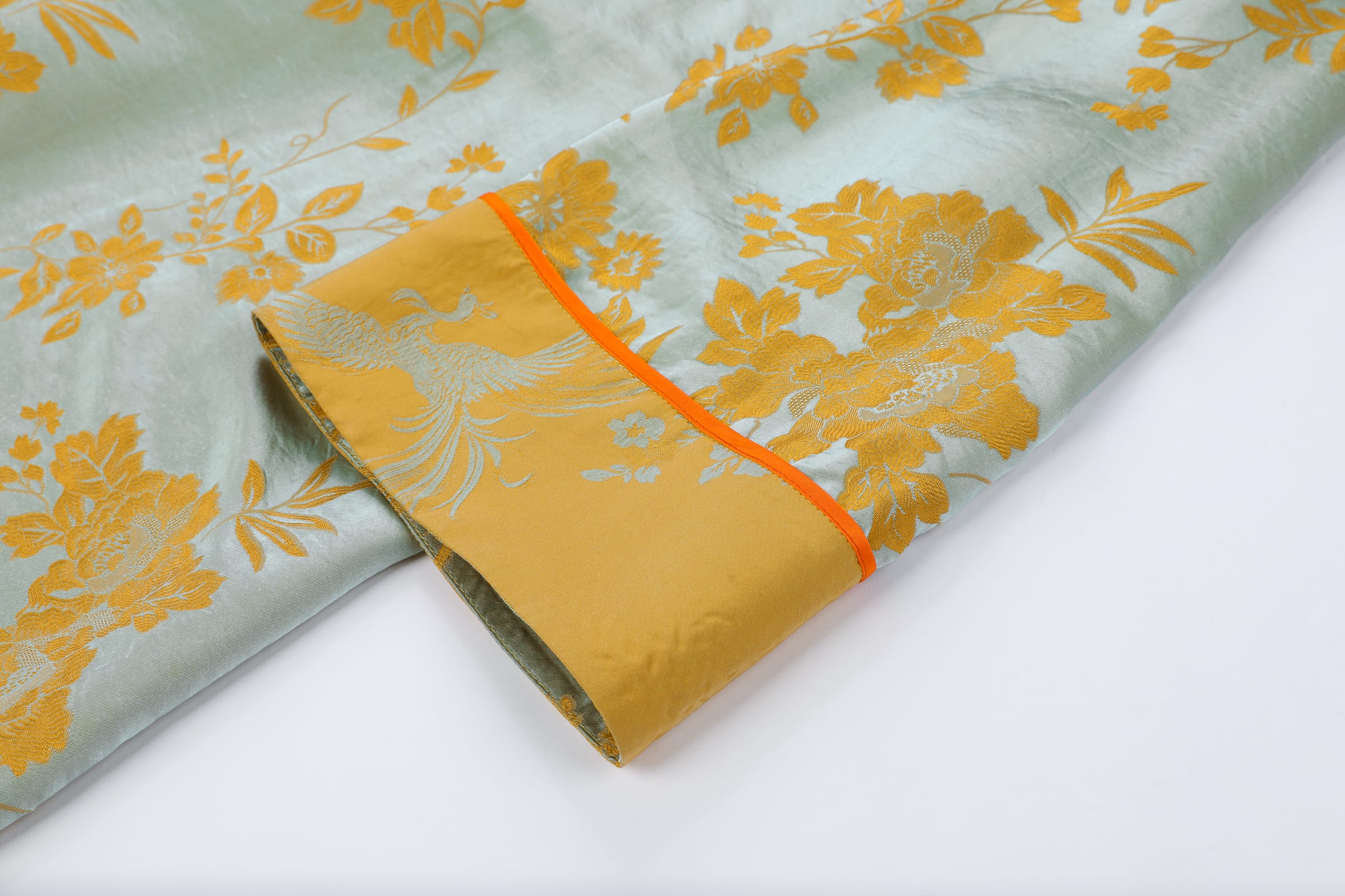 Phoenix Brocade Abaya Neon Orange - image 4