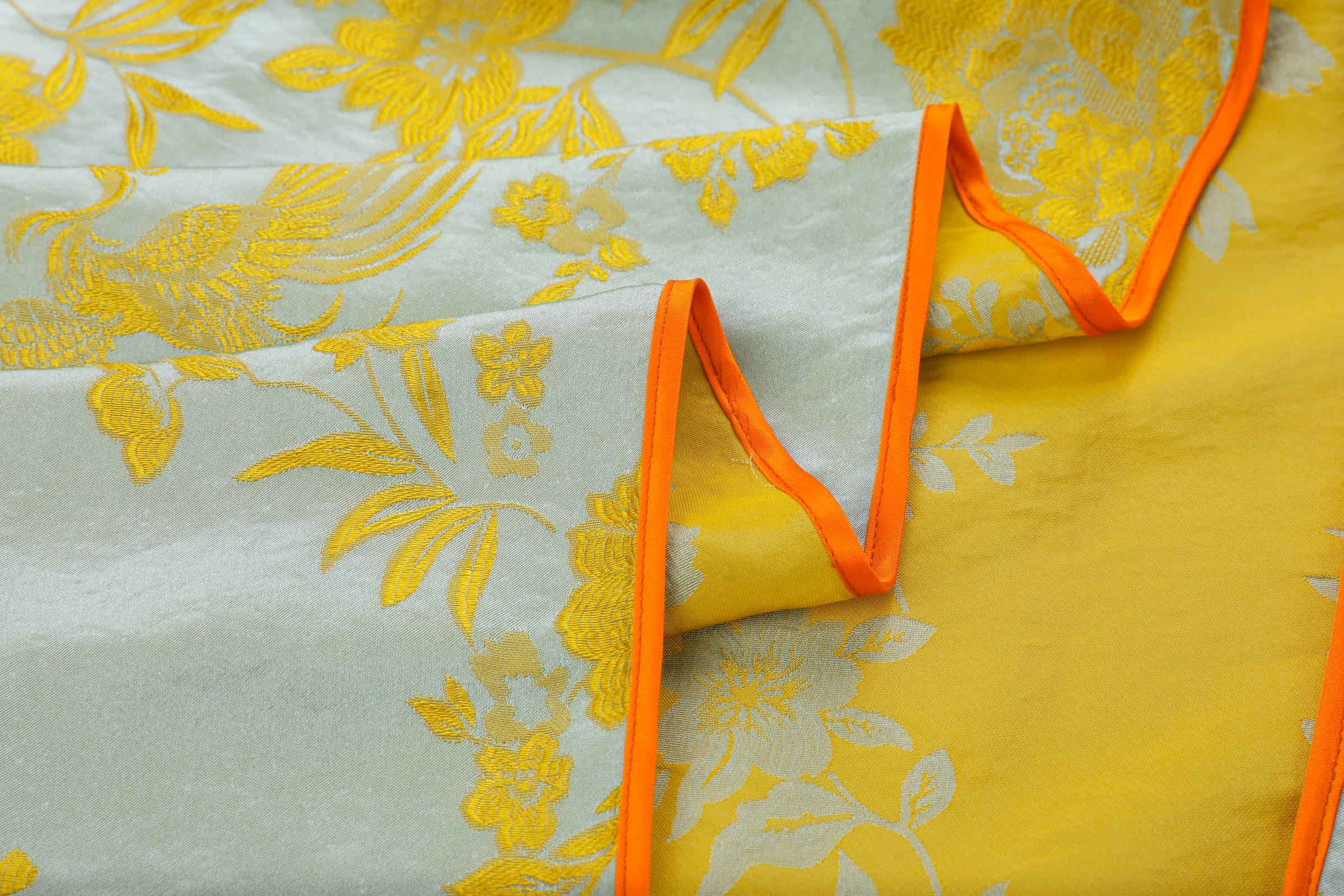 Phoenix Brocade Abaya Neon Orange - image 6