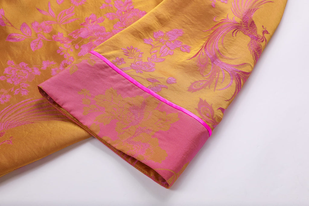 Phoenix Brocade Abaya Neon Pink - image 5