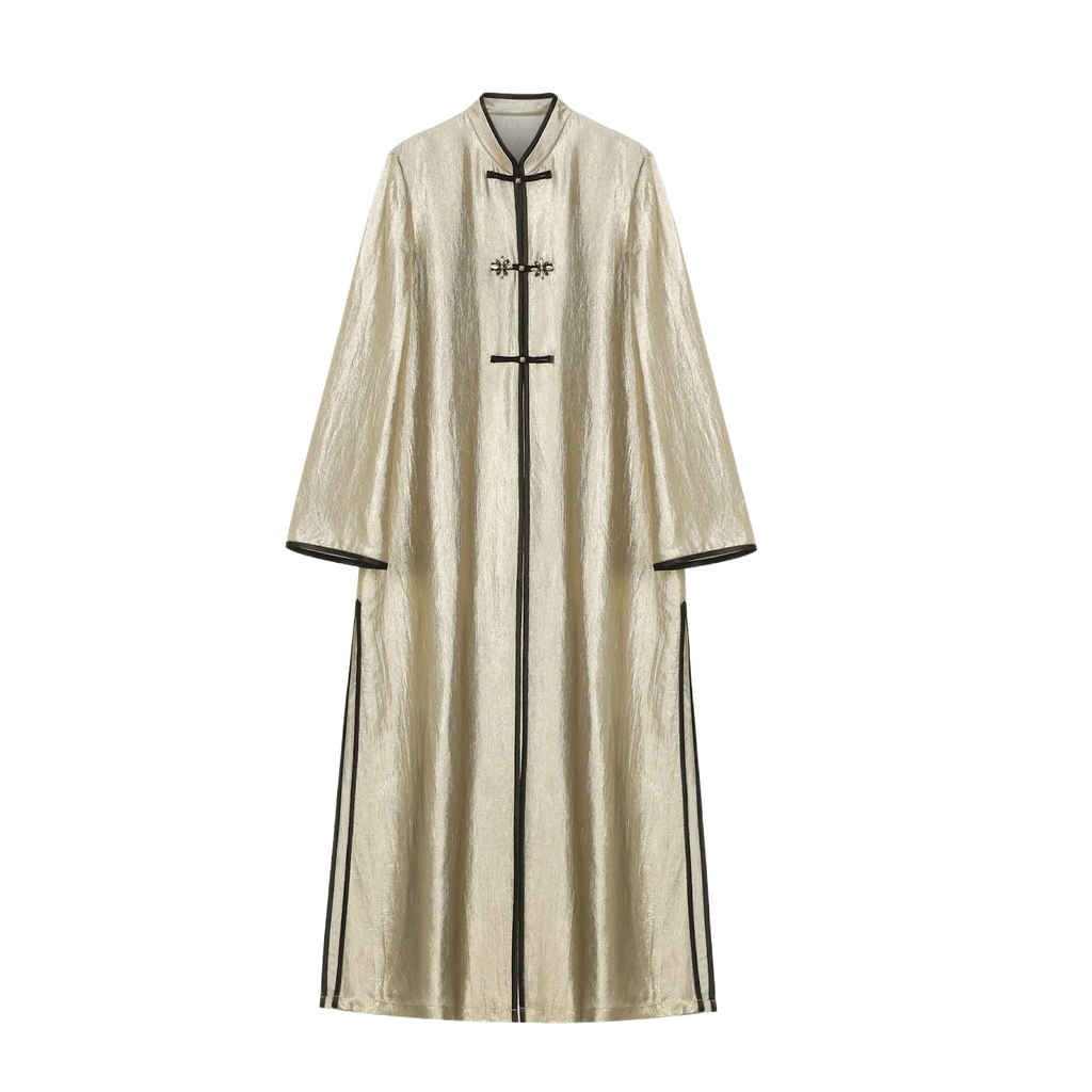 Liquid Gold Pleated Abaya - image 2