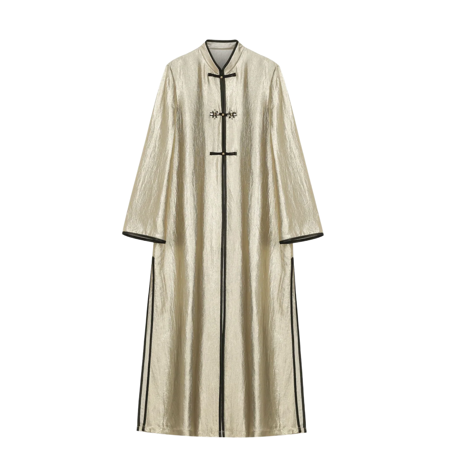 Liquid Gold Pleated Abaya - image 2