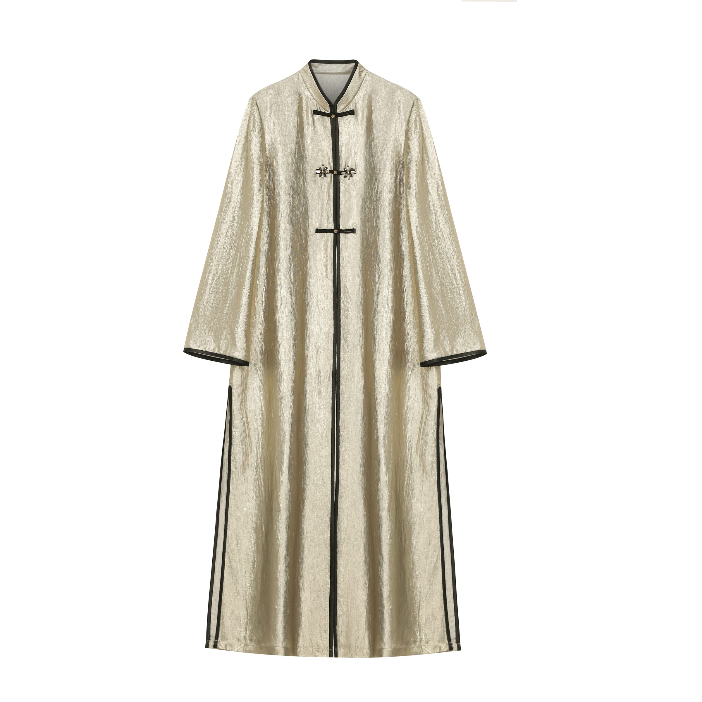 Liquid Gold Pleated Abaya - image 3