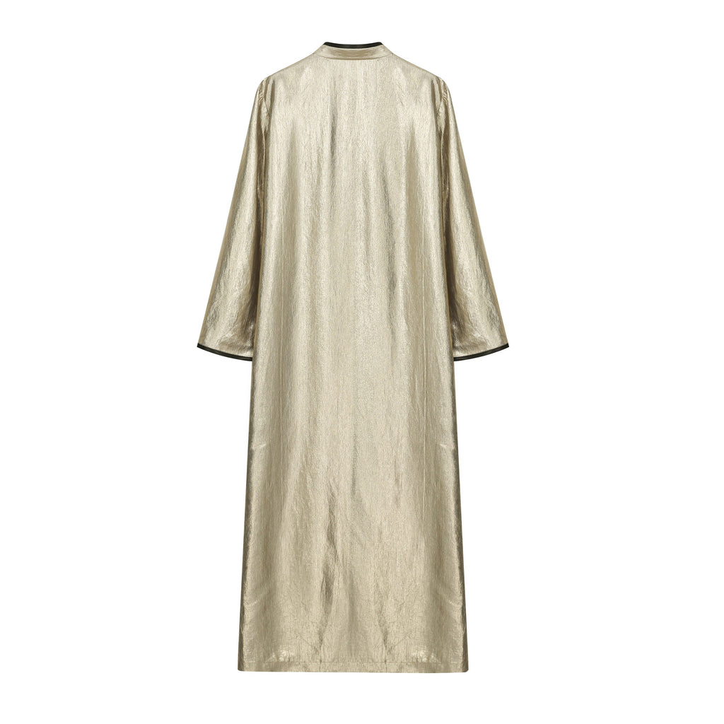 Liquid Gold Pleated Abaya - image 4