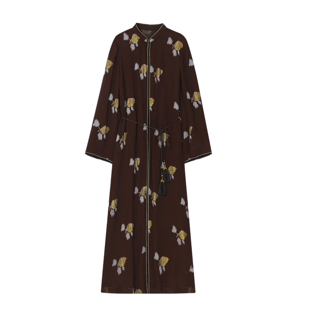 Velvet Flocked Abaya Coat - image 1