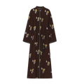 Velvet Flocked Abaya Coat - image 1