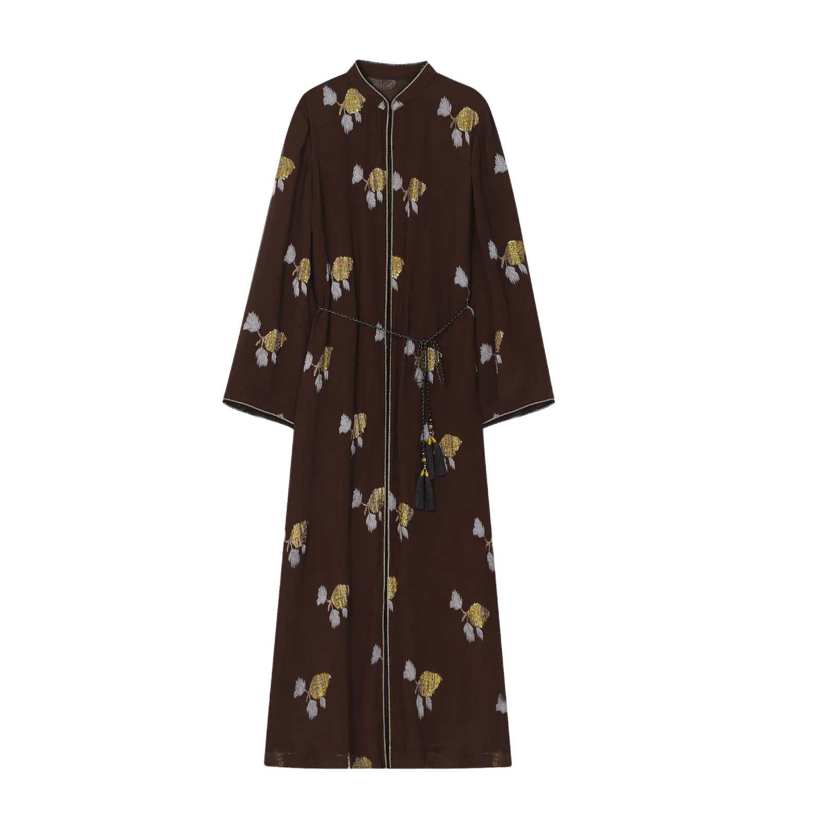 Velvet Flocked Abaya Coat - image 1