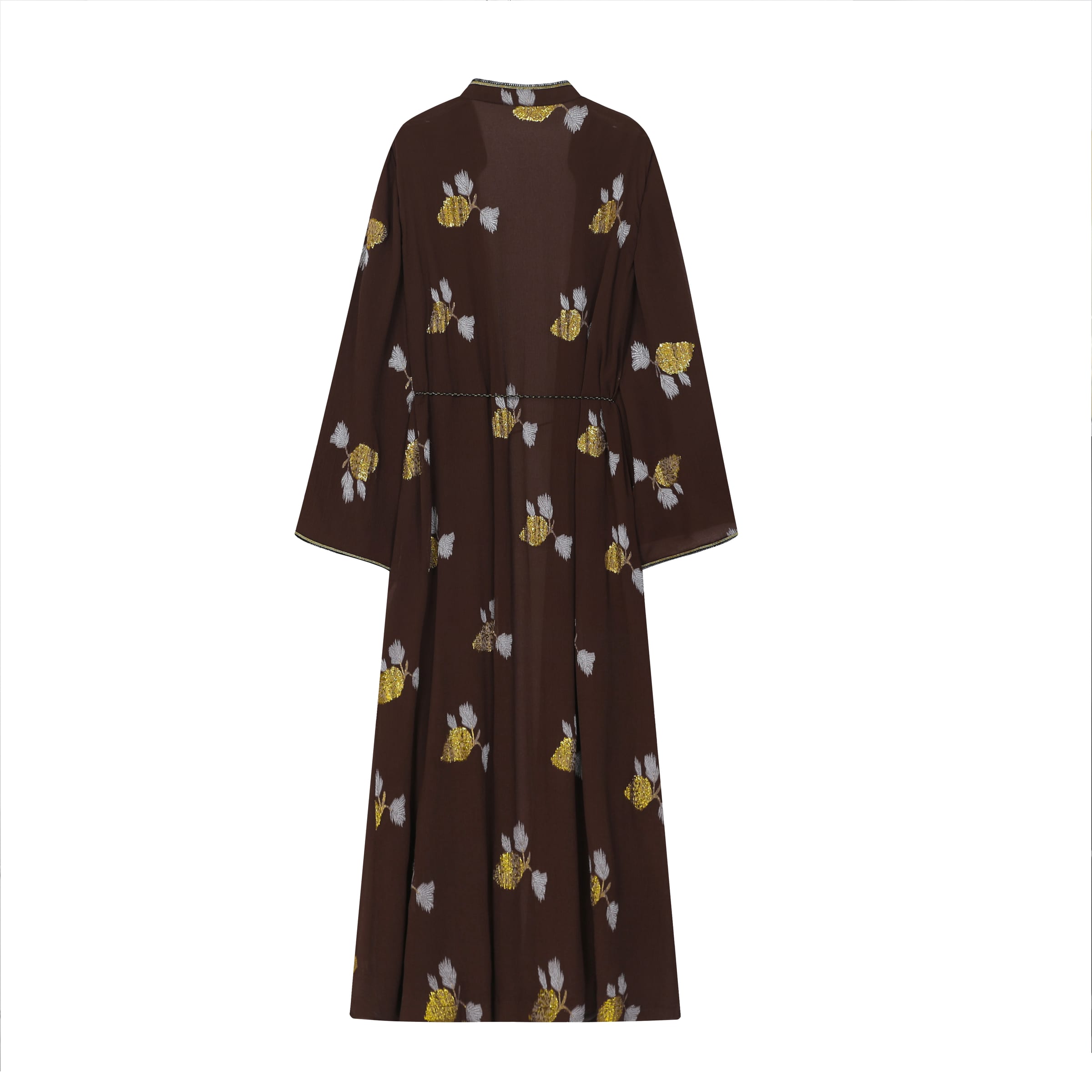 Velvet Flocked Abaya Coat - image 3