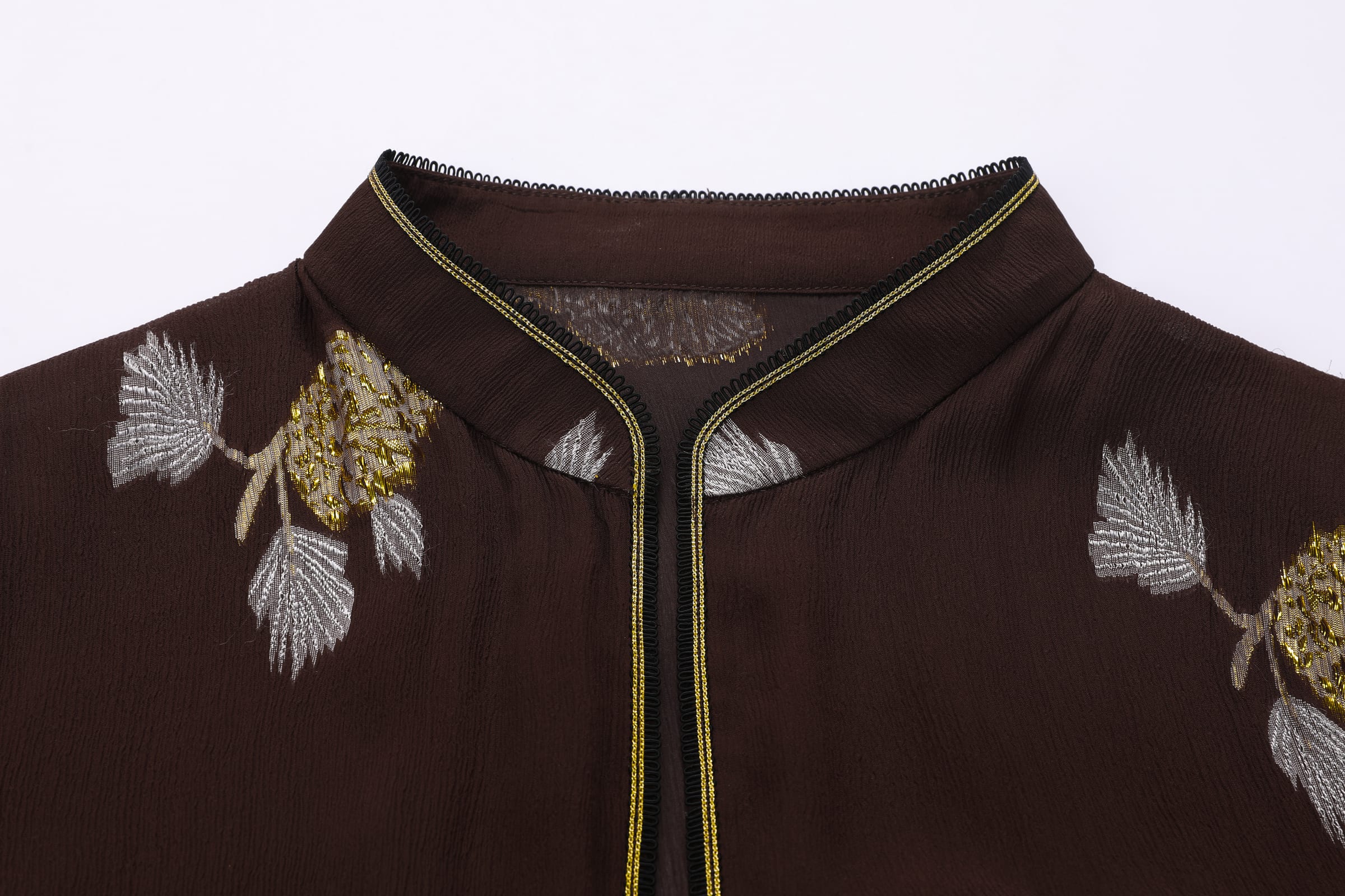 Velvet Flocked Abaya Coat - image 4