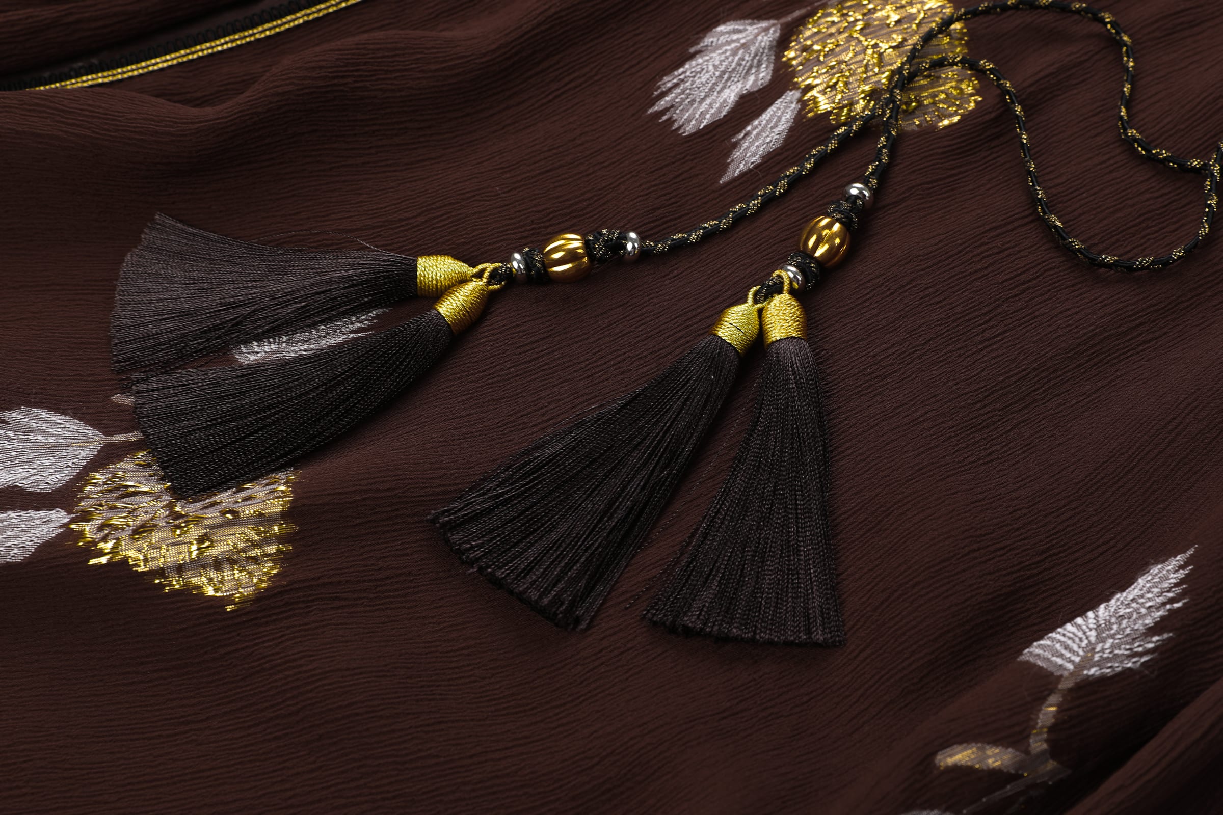 Velvet Flocked Abaya Coat - image 5