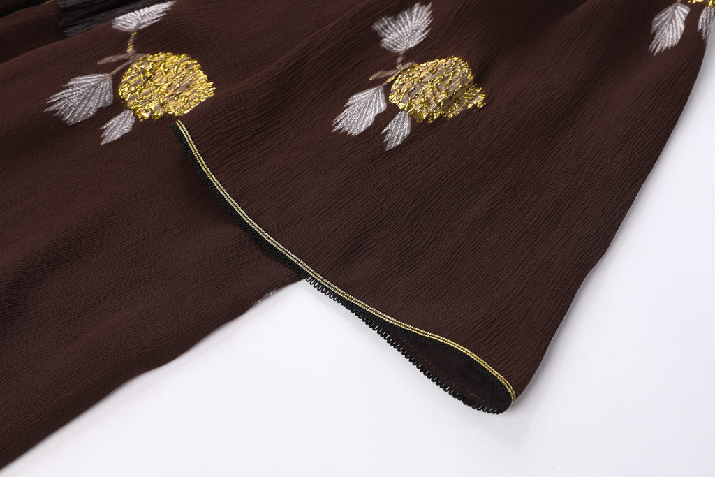 Velvet Flocked Abaya Coat - image 6