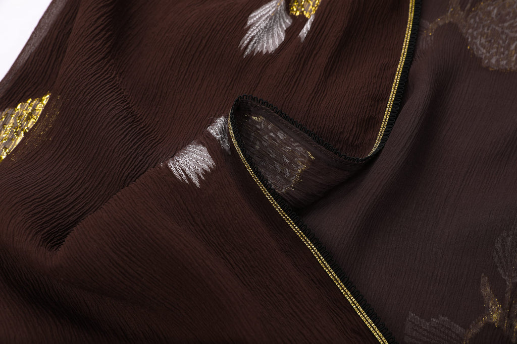Velvet Flocked Abaya Coat - image 7