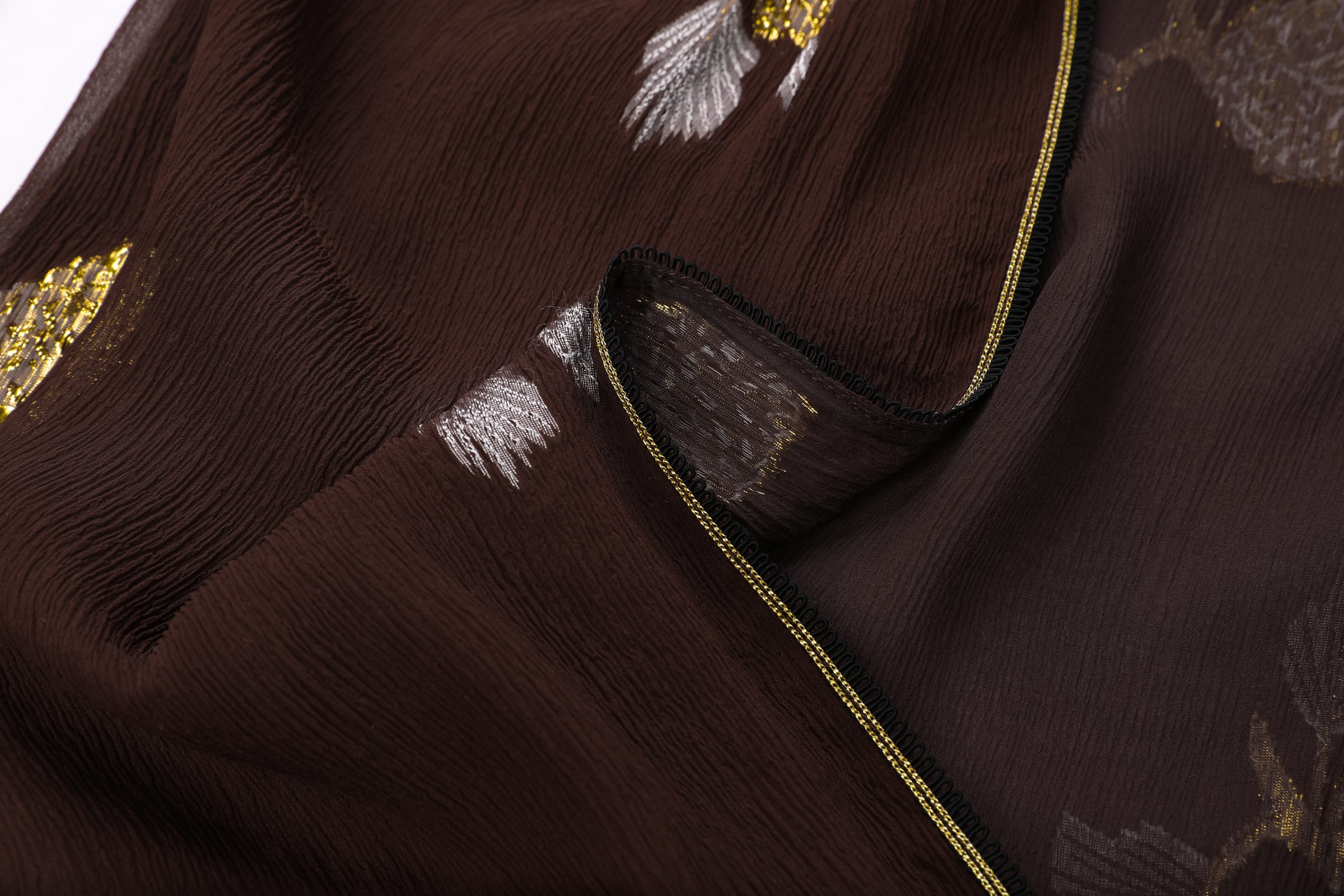 Velvet Flocked Abaya Coat - image 7