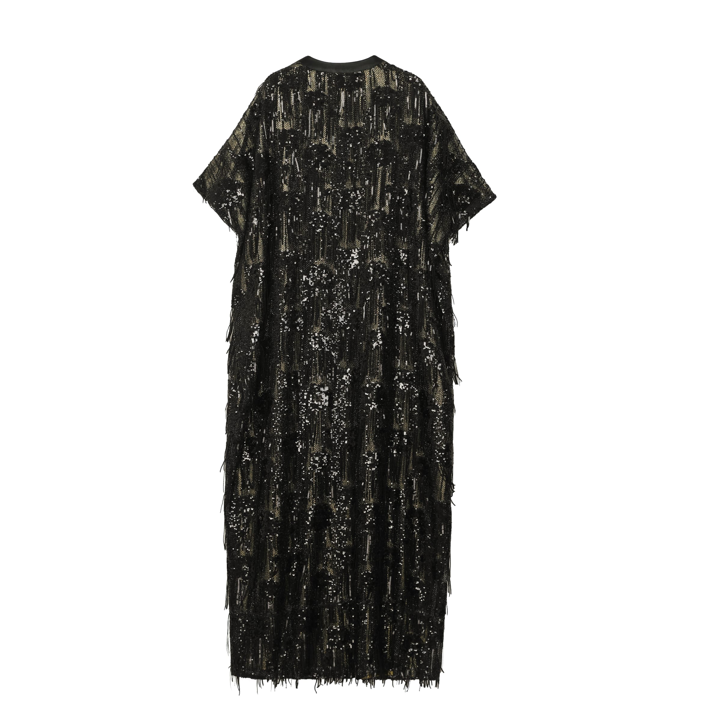 Sequin Fringe Cape Abaya - image 3