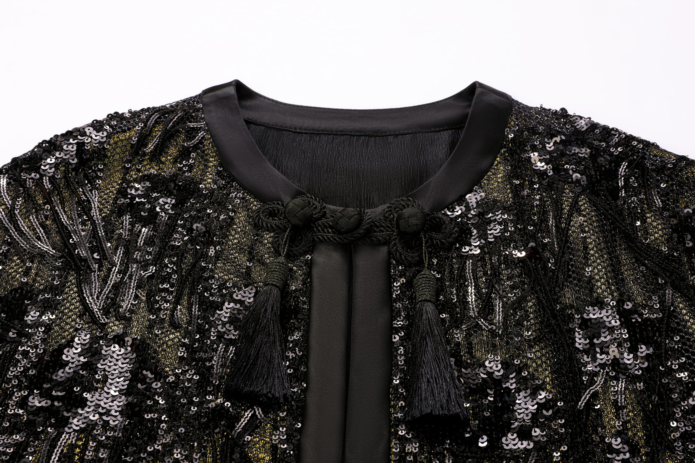 Sequin Fringe Cape Abaya - image 4