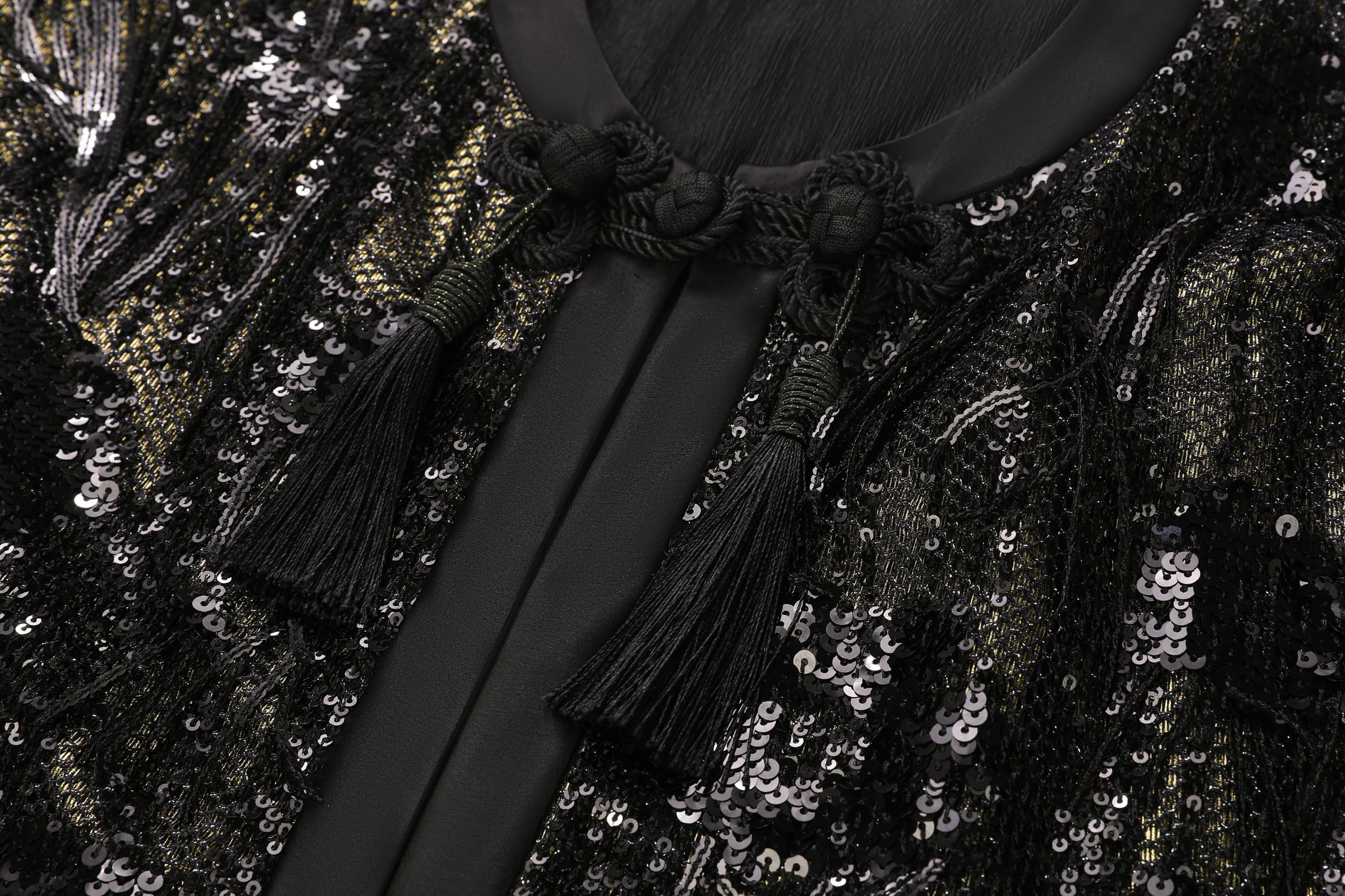 Sequin Fringe Cape Abaya - image 5