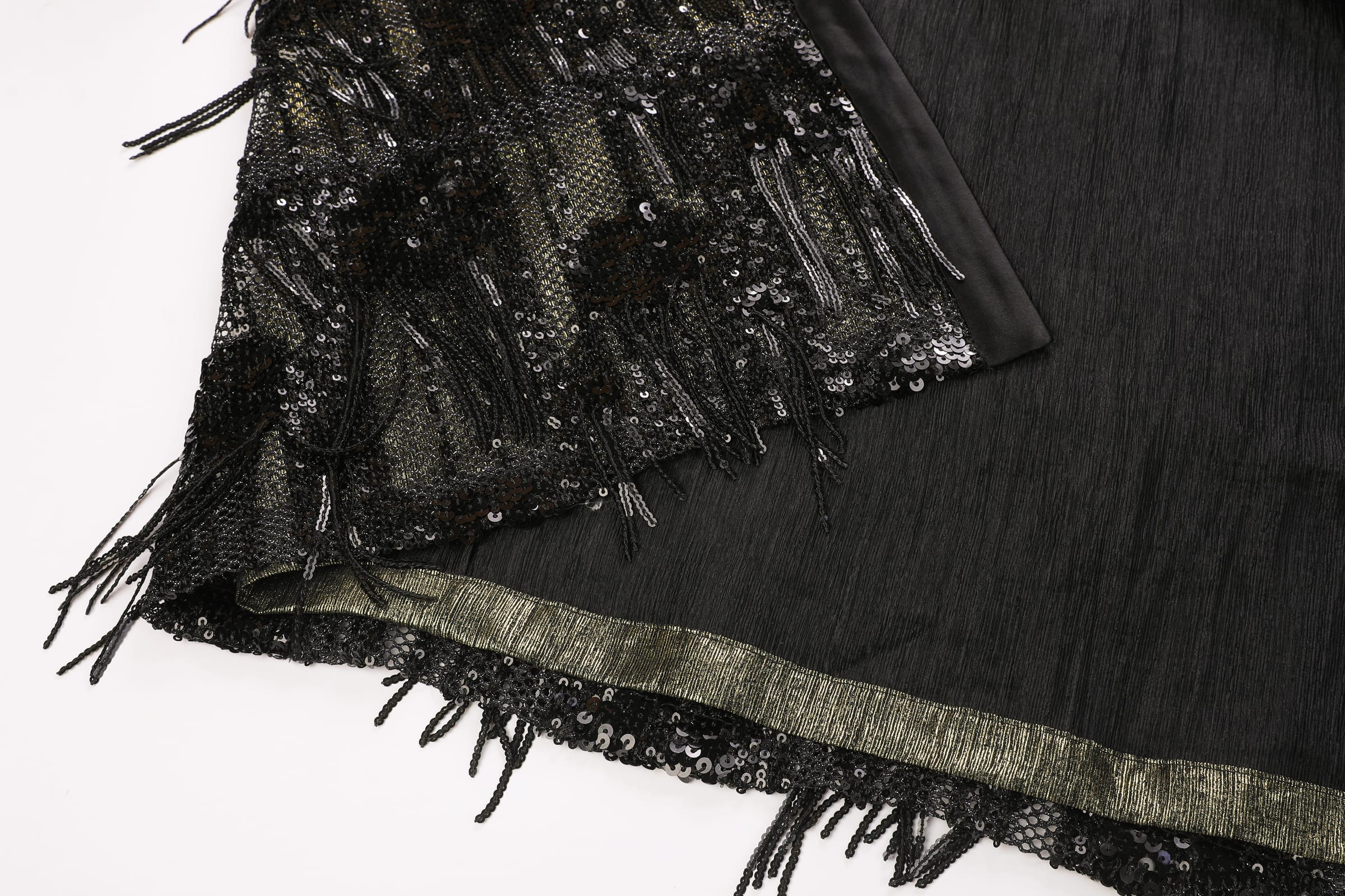 Sequin Fringe Cape Abaya - image 6