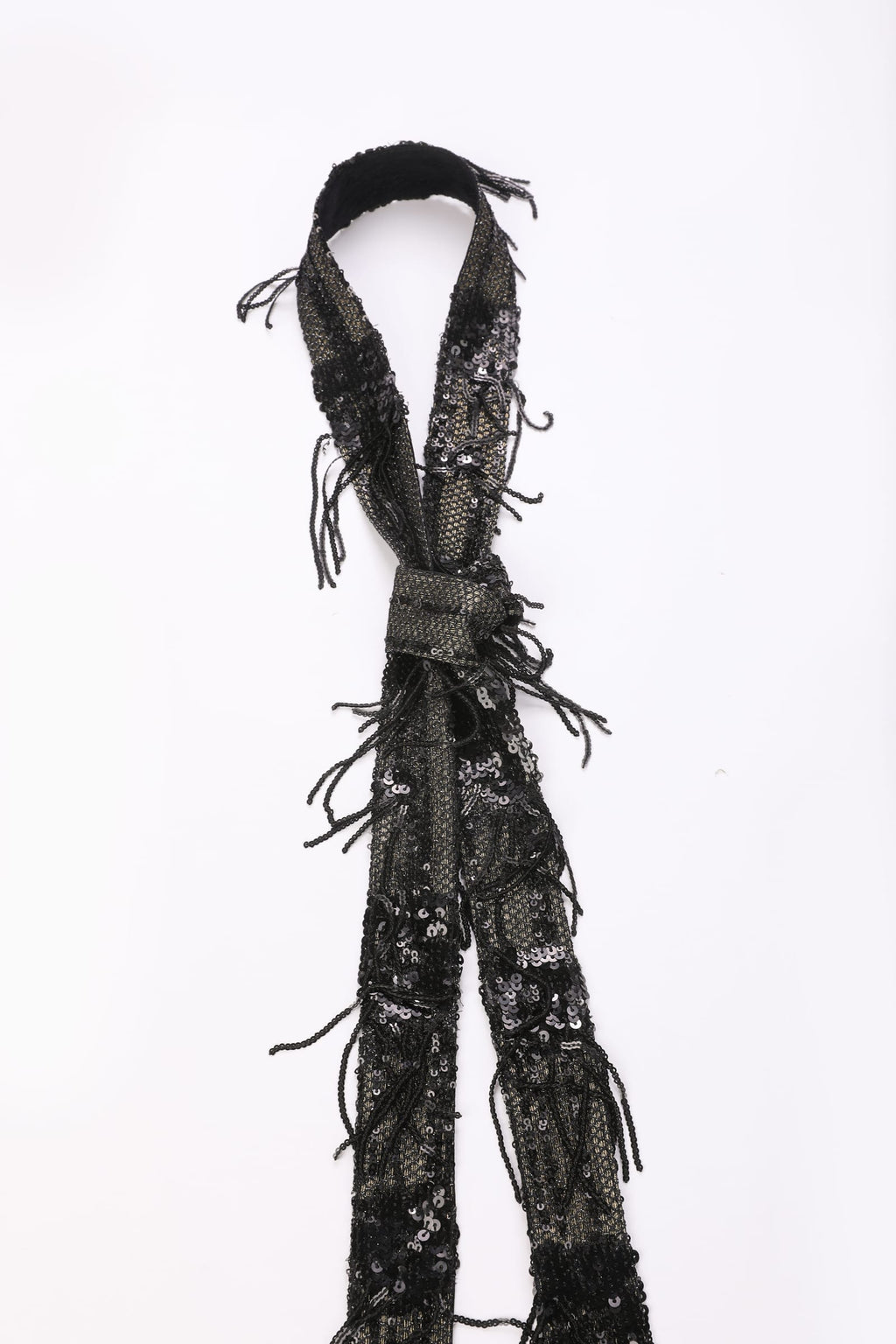 Metallic Knit Fringe Abaya - image 10