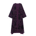 Plum Velvet Burnout Abaya - image 1