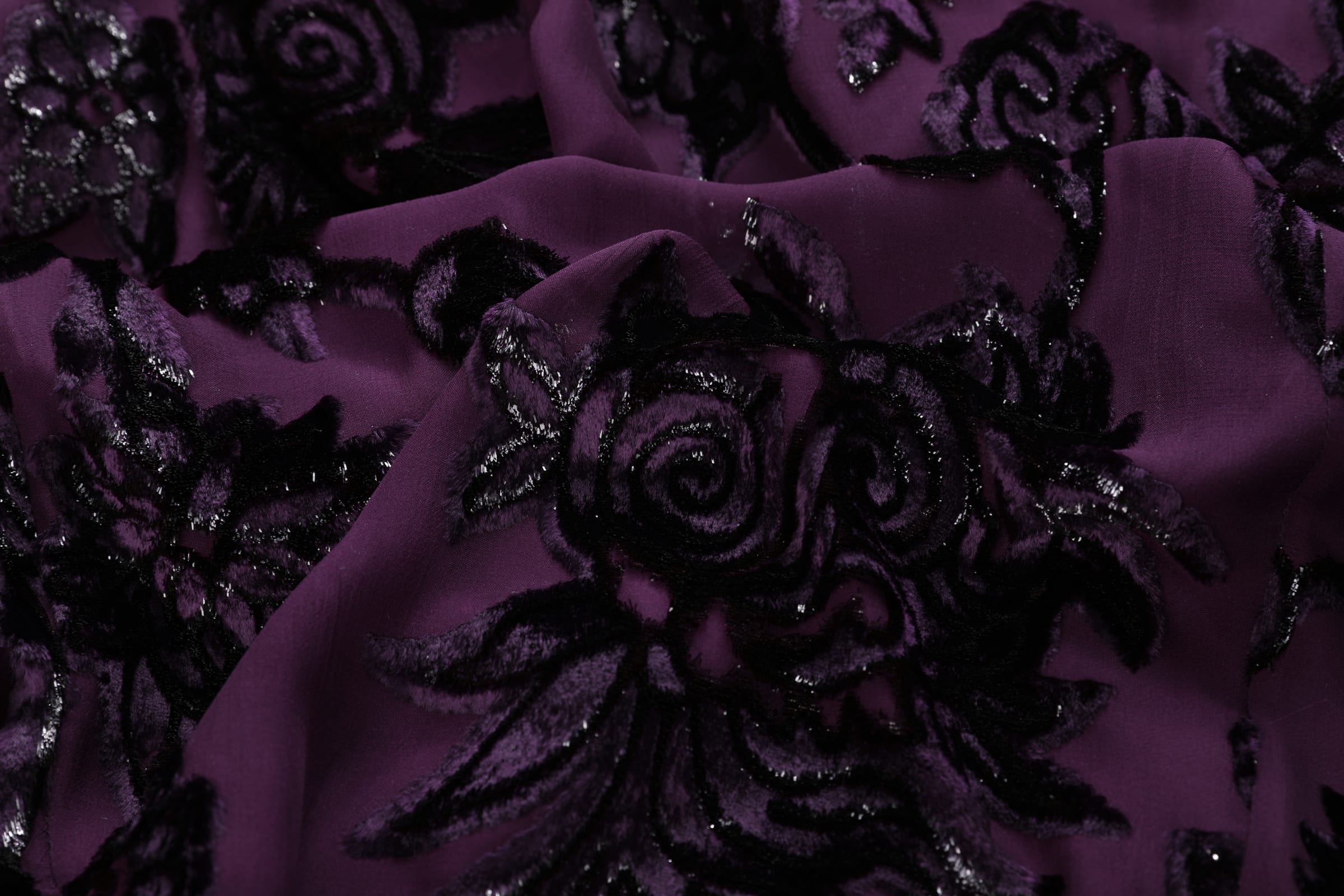 Plum Velvet Burnout Abaya - image 8