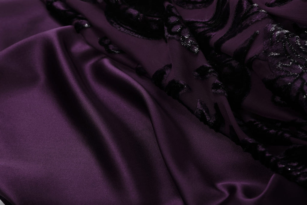 Plum Velvet Burnout Abaya - image 9