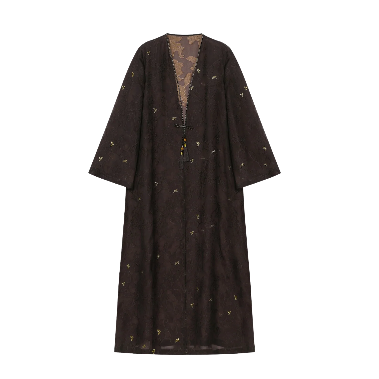 Gilded Peony Burnout Abaya - image 1