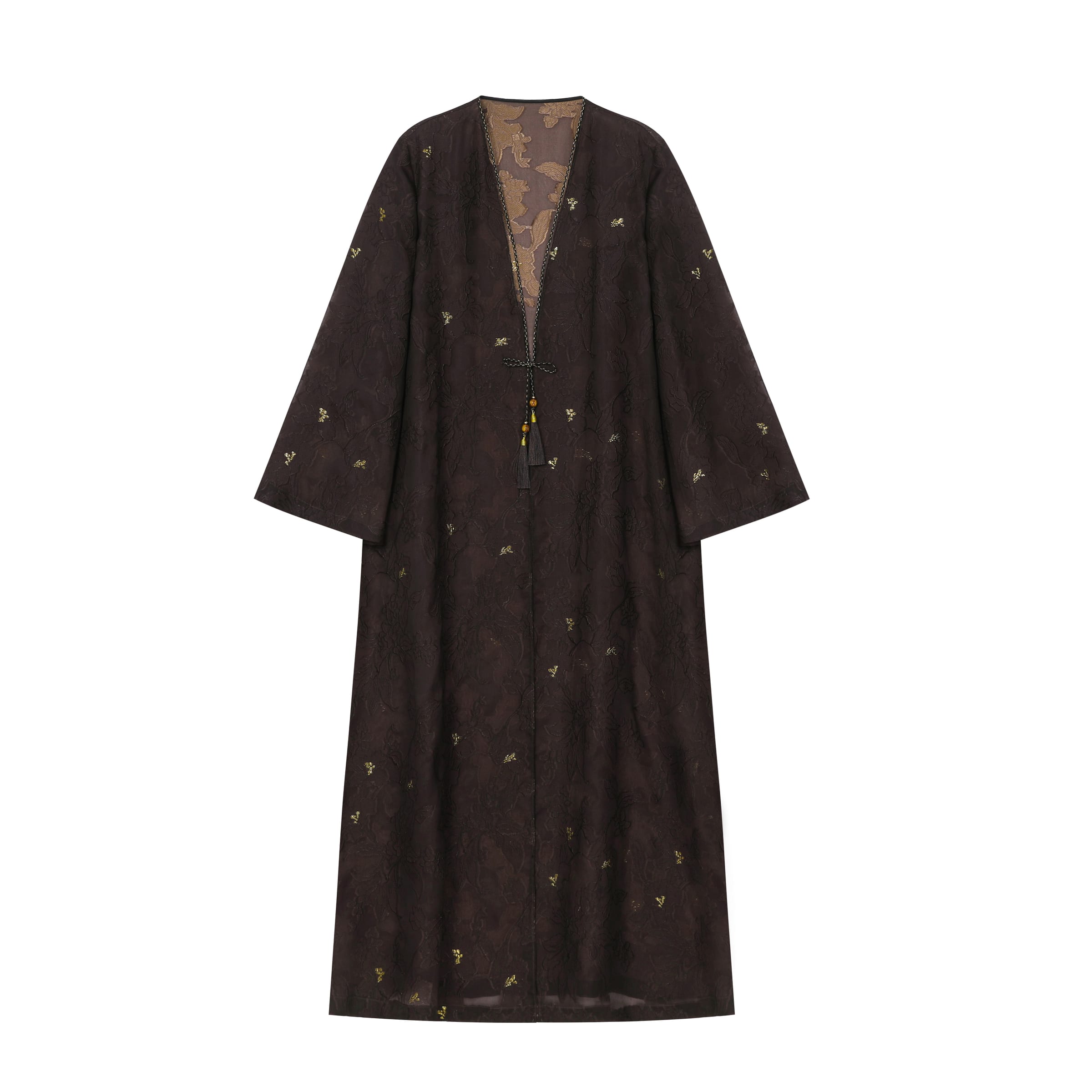 Gilded Peony Burnout Abaya - image 2