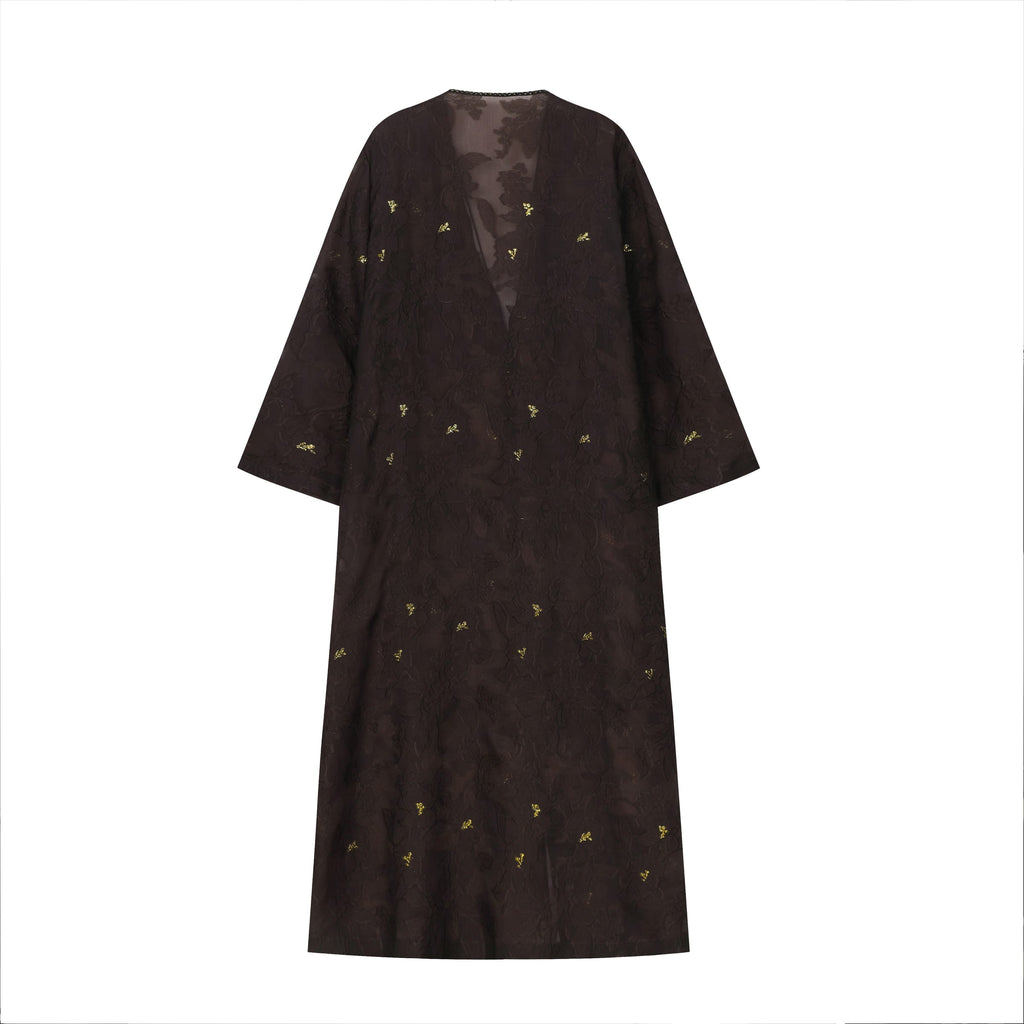 Gilded Peony Burnout Abaya - image 3