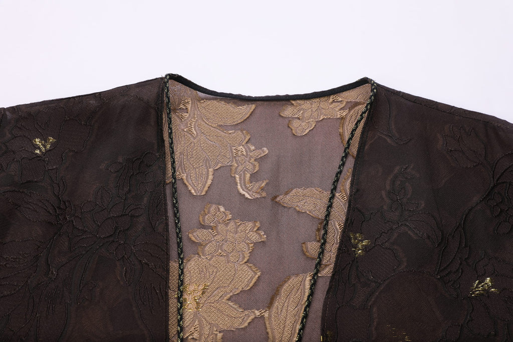 Gilded Peony Burnout Abaya - image 4