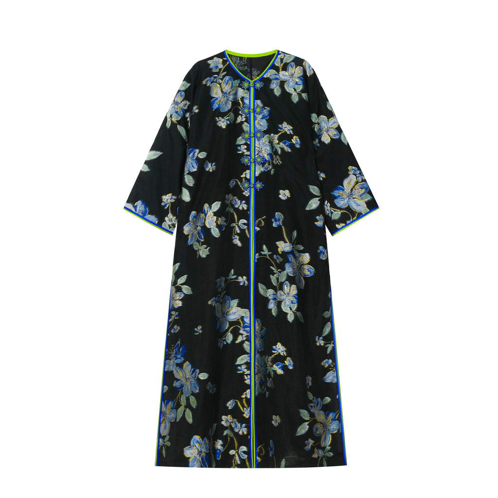 Blue Shimmer Abaya Coat - image 2