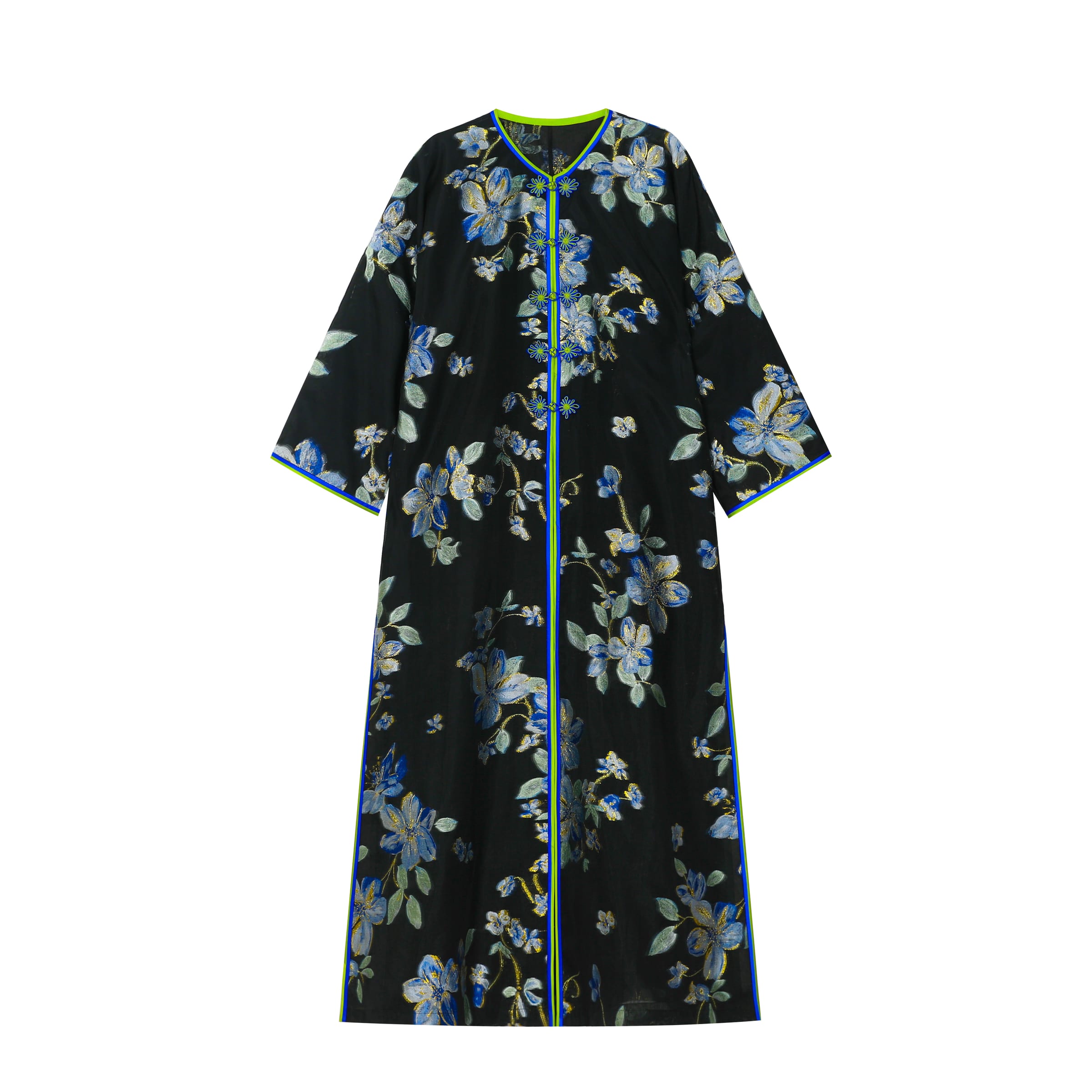 Blue Shimmer Abaya Coat - image 2