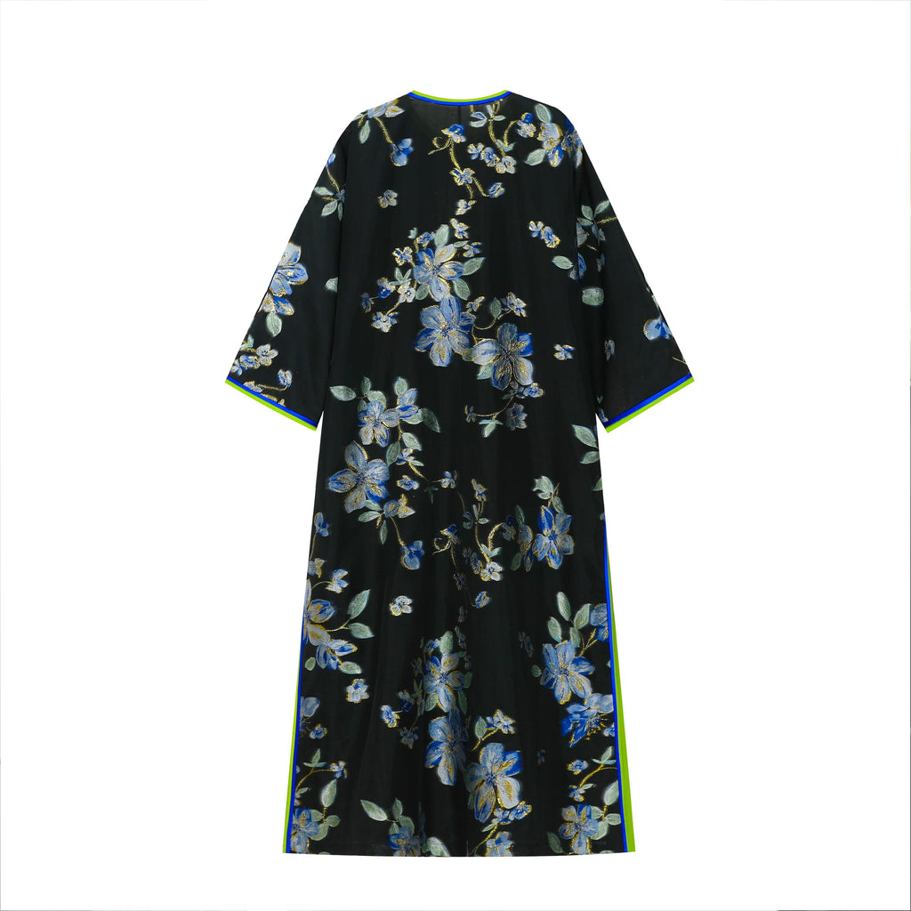 Blue Shimmer Abaya Coat - image 3