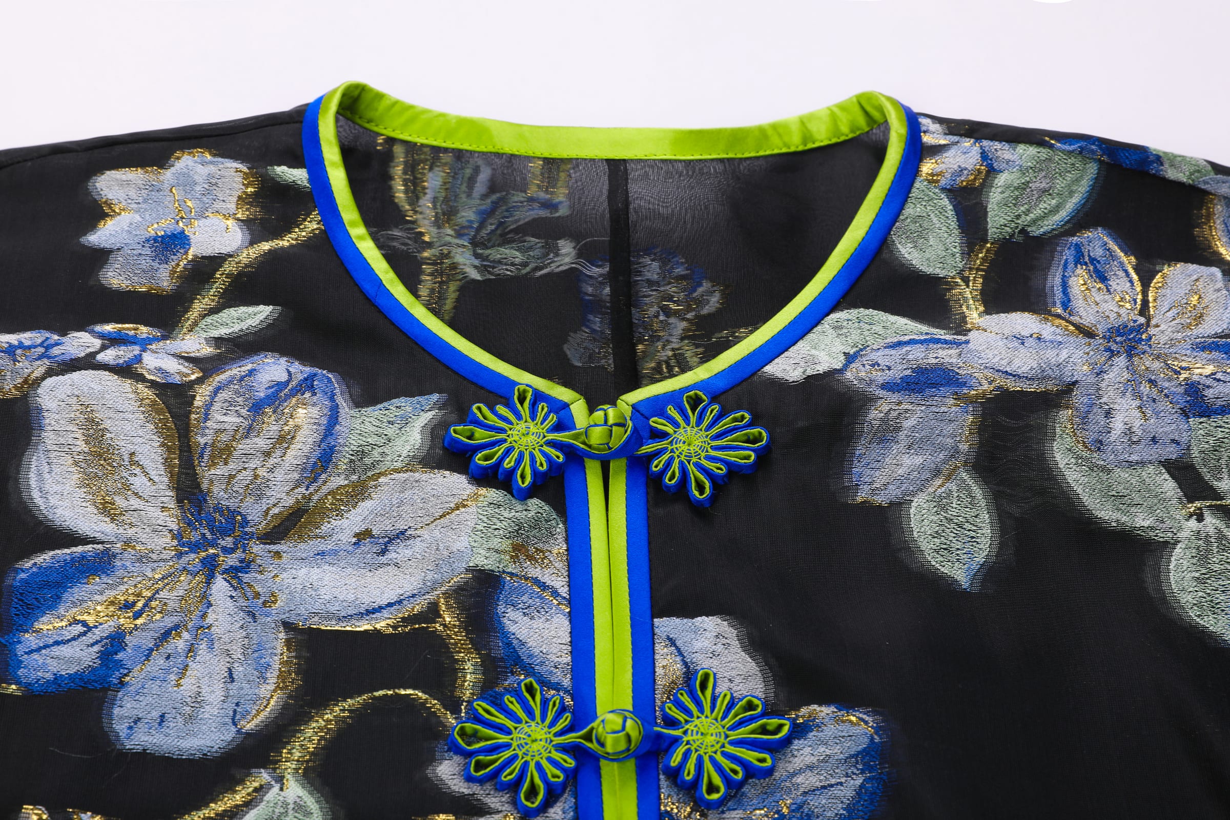 Blue Shimmer Abaya Coat - image 5
