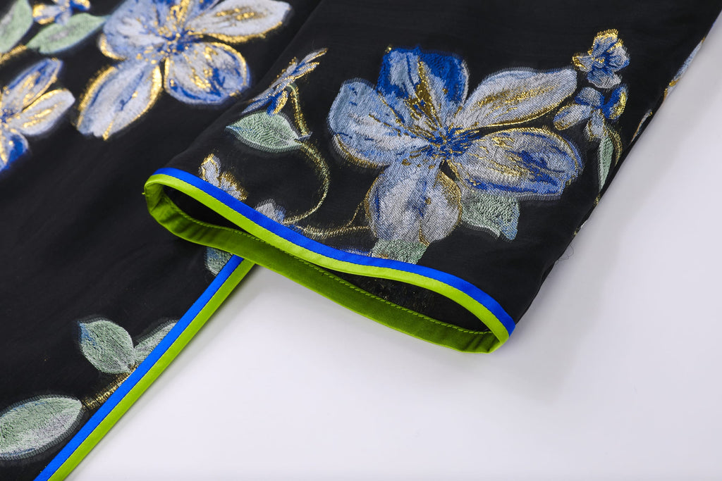 Blue Shimmer Abaya Coat - image 7